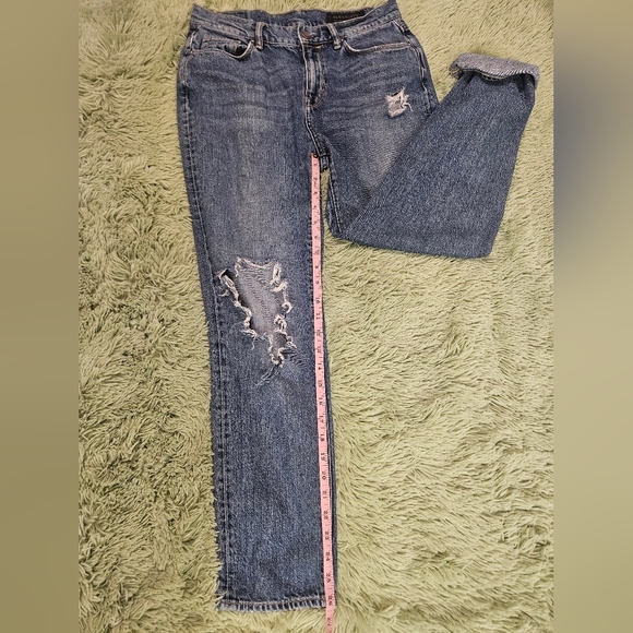 ALLSAINTS  Women Amy Girlfriend Distressed Jeans - Picture 11 of 12